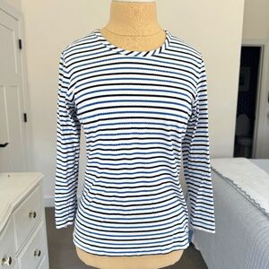J McLaughlin Stripe Long Sleeve Knit Tee Size S